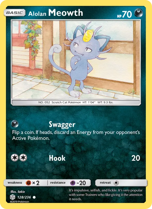 Alolan Meowth, Pokémon card