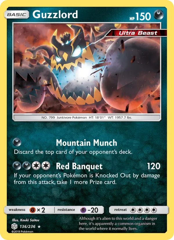 Guzzlord, Pokémon card