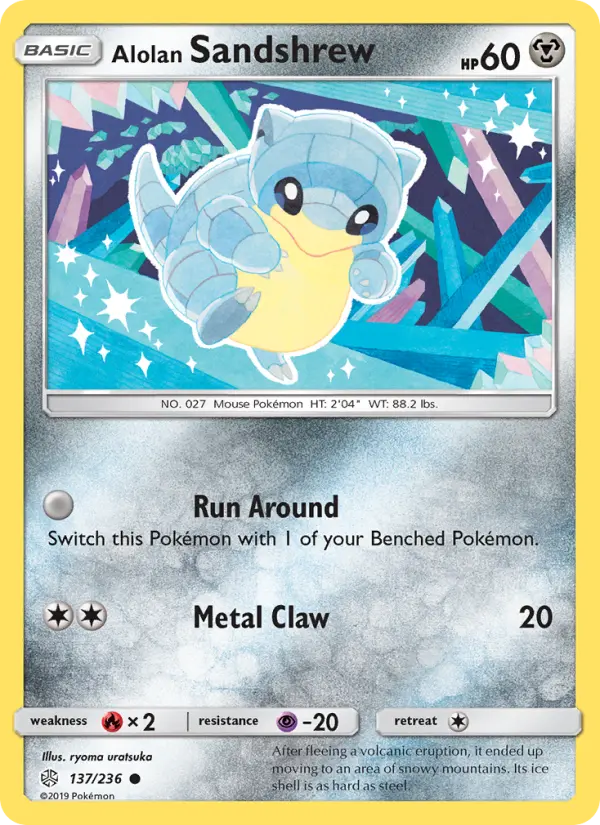 Alolan Sandshrew, Pokémon card