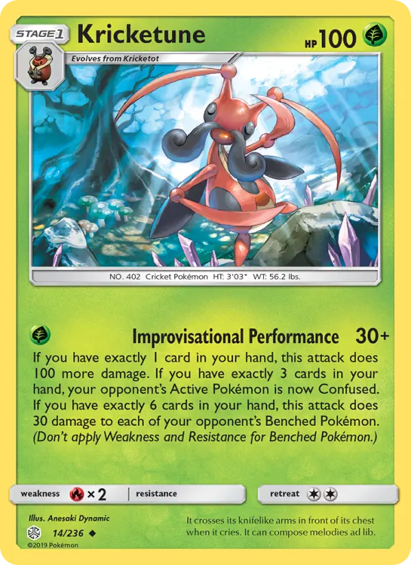 Kricketune, Pokémon card
