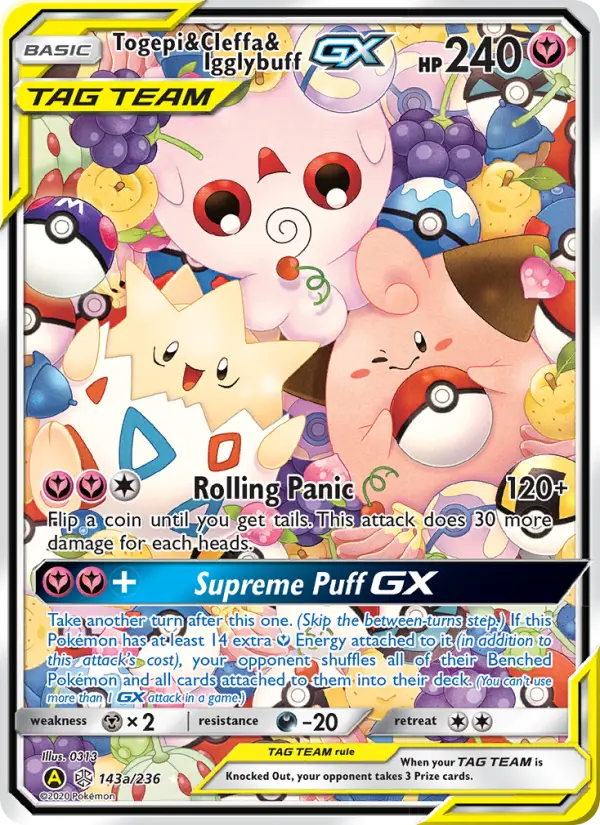 Togepi & Cleffa & Igglybuff GX, Pokémon card