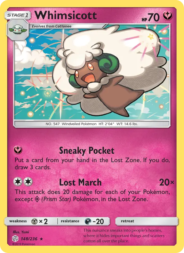 Whimsicott, Pokémon card