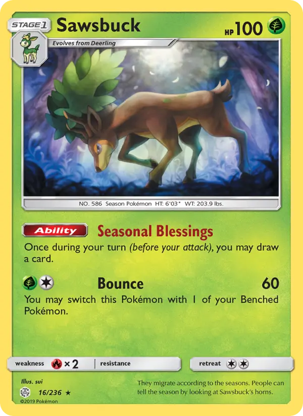 Sawsbuck, Pokémon card