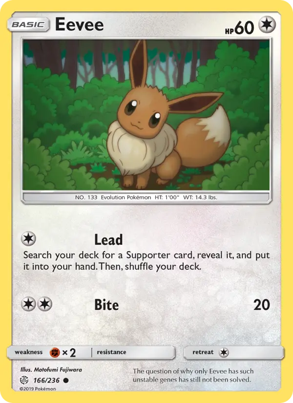 Eevee, Pokémon card