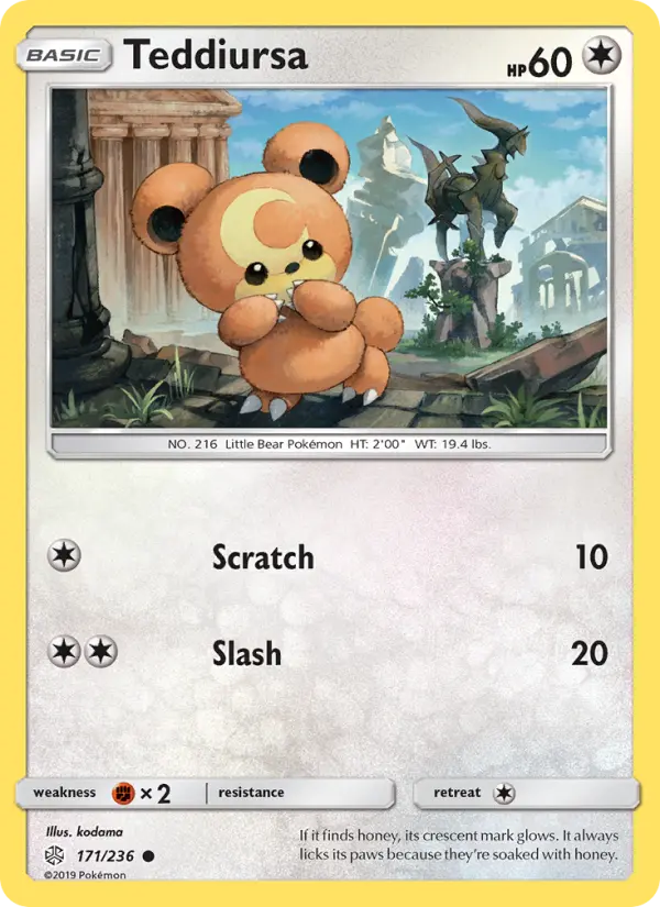 Teddiursa, Pokémon card