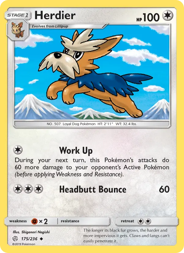 Herdier, Pokémon card