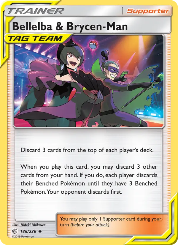 Bellelba & Brycen-Man, Pokémon card