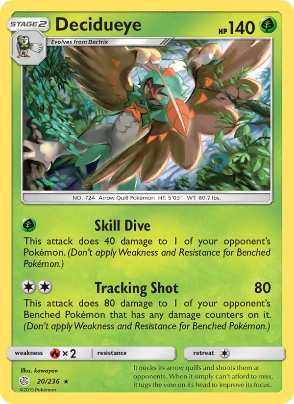 Decidueye, Pokémon card