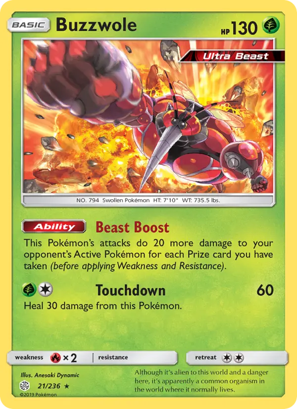 Buzzwole, Pokémon card