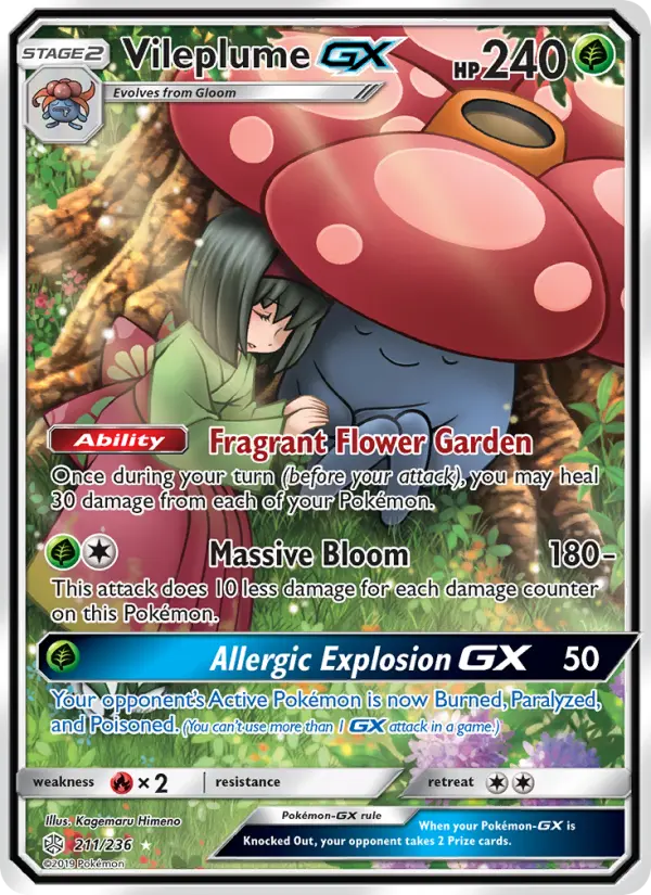 Vileplume GX, Pokémon card