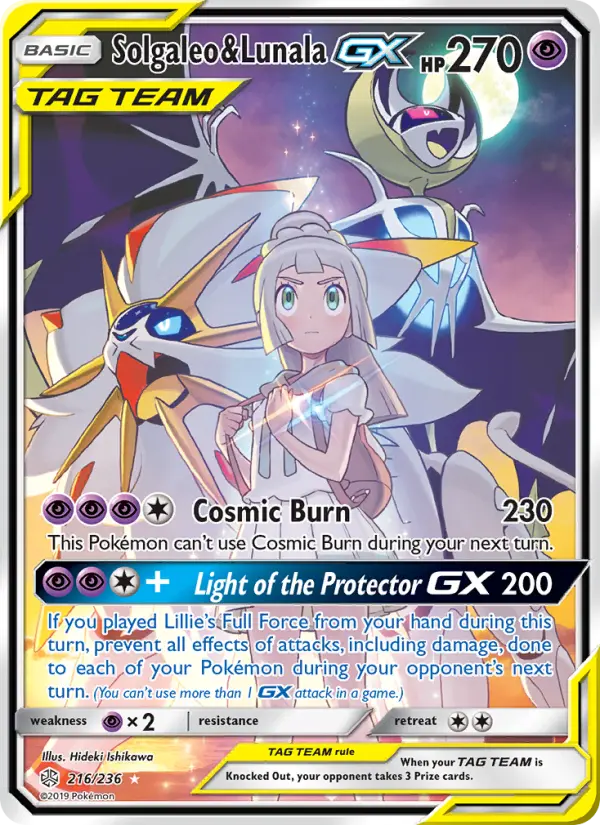 Solgaleo & Lunala GX, Pokémon card
