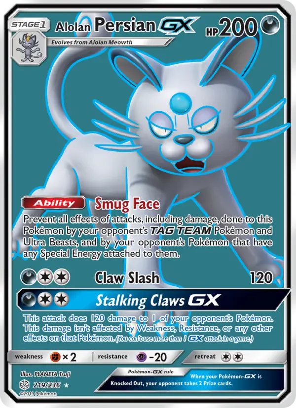 Alolan Persian GX, Pokémon card
