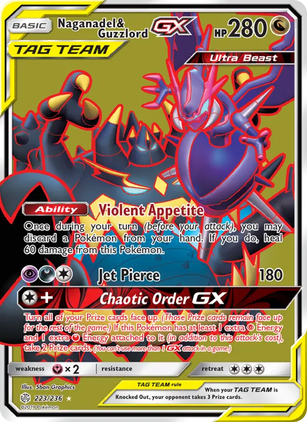 Naganadel & Guzzlord GX, Pokémon card