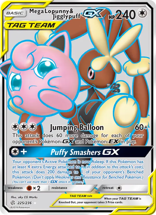 Mega Lopunny & Jigglypuff GX, Pokémon card