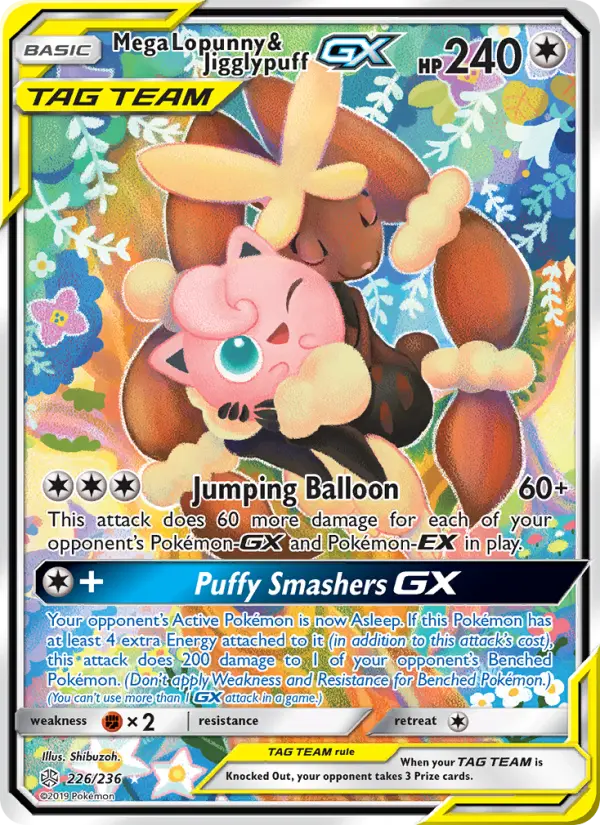 Mega Lopunny & Jigglypuff GX, Pokémon card