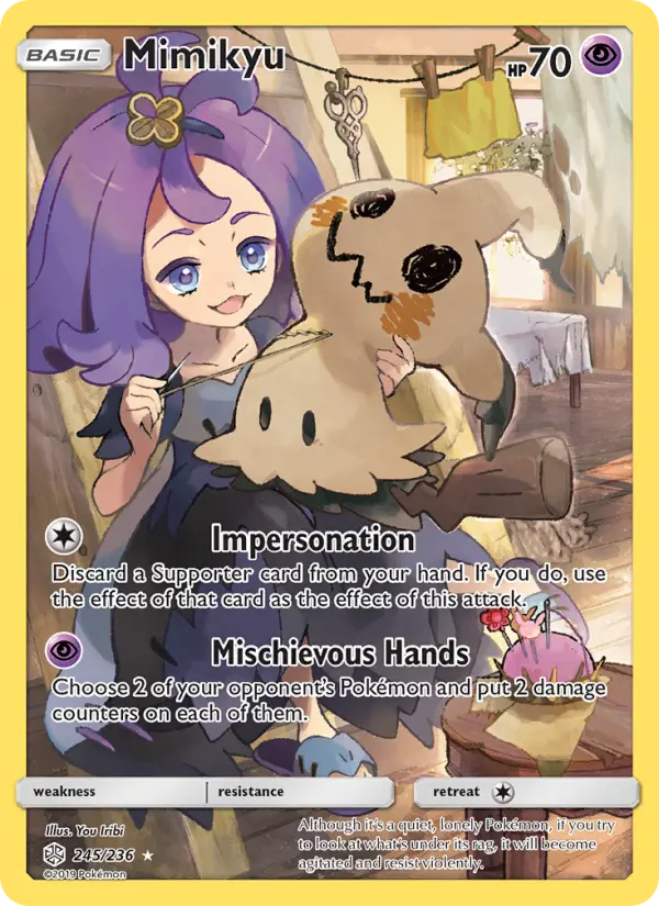 Mimikyu, Pokémon card