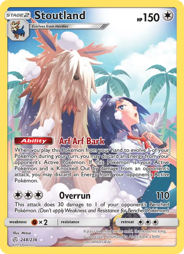 Stoutland, Pokémon card
