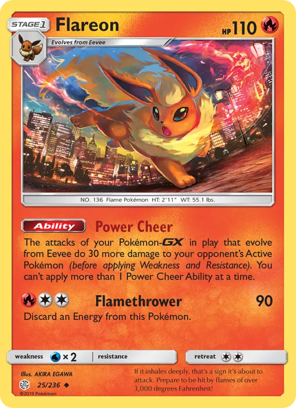 Flareon, Pokémon card