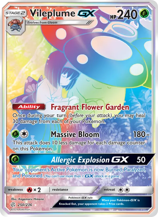 Vileplume GX, Pokémon card