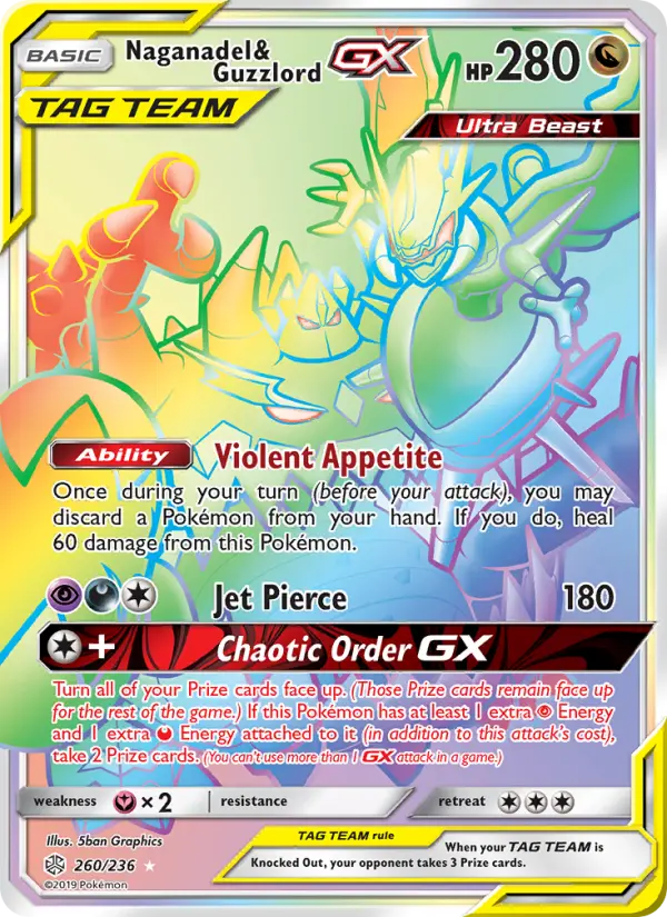 Naganadel & Guzzlord GX, Pokémon card