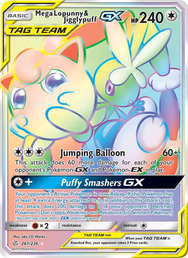 Mega Lopunny & Jigglypuff GX, Pokémon card