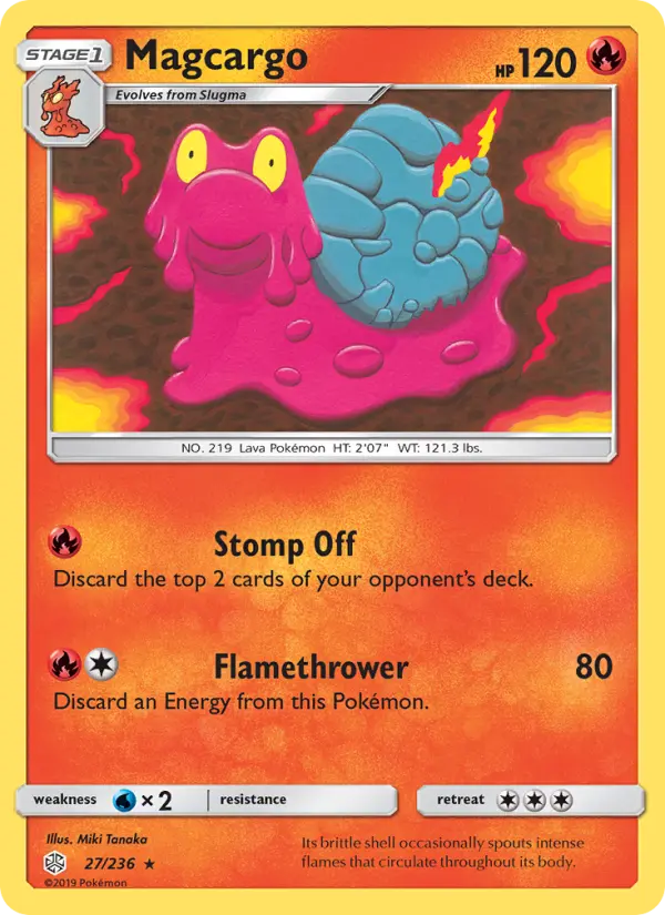 Magcargo, Pokémon card