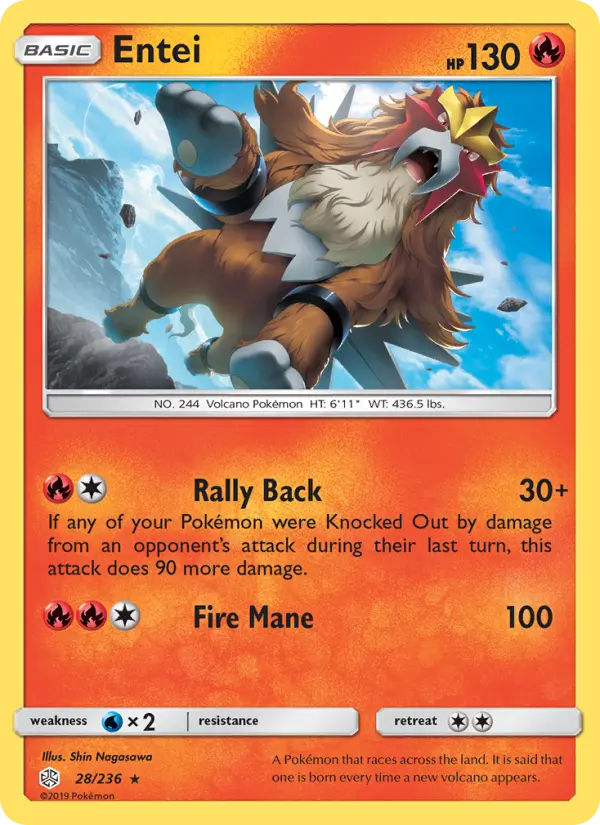 Entei, Pokémon card