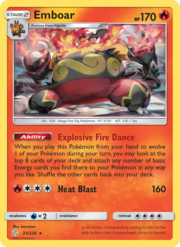 Emboar, Pokémon card
