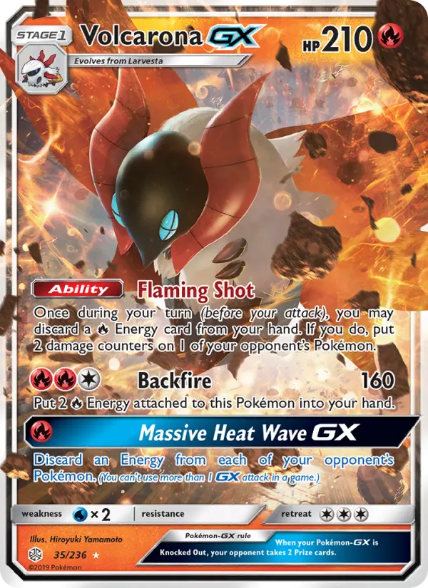 Volcarona GX, Pokémon card