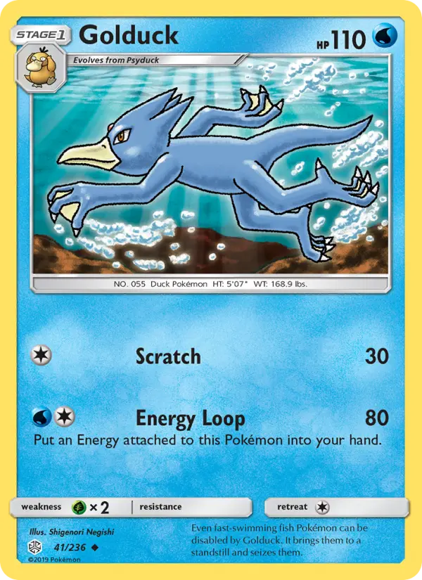 Golduck, Pokémon card