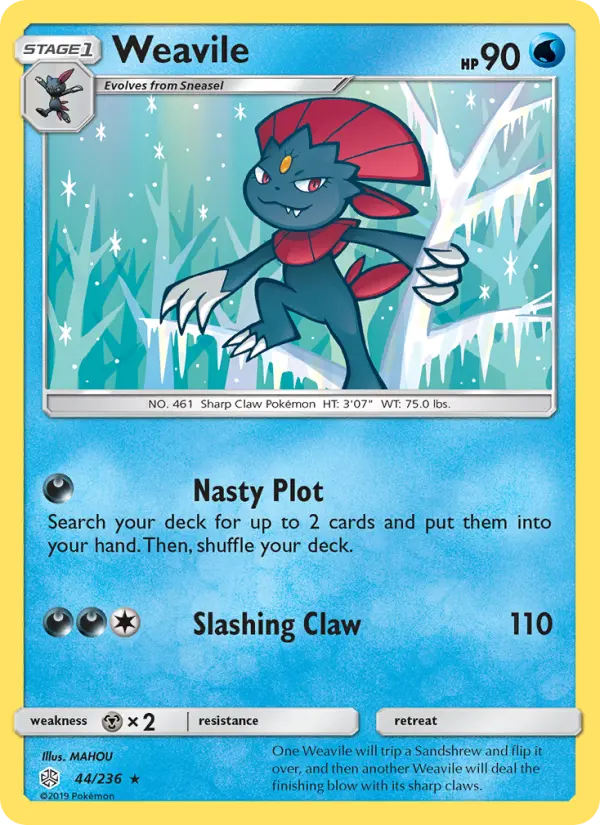 Weavile, Pokémon card