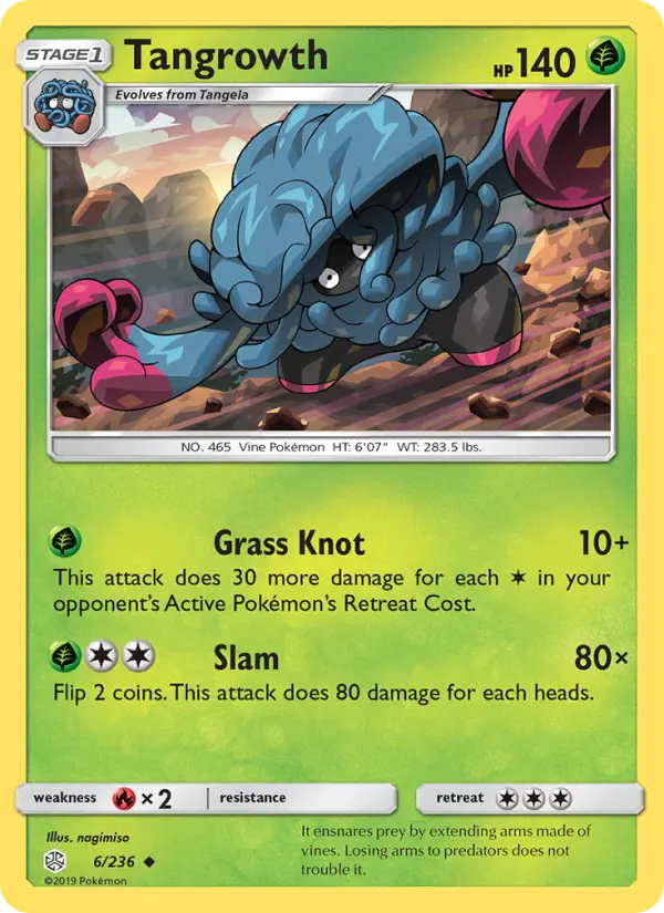 Tangrowth, Pokémon card