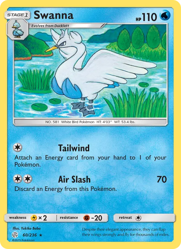 Swanna, Pokémon card