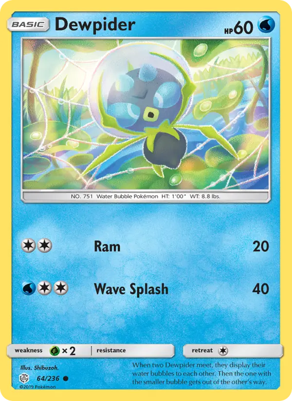 Dewpider, Pokémon card