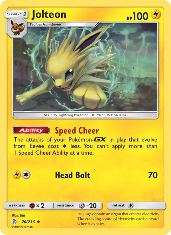 Jolteon, Pokémon card
