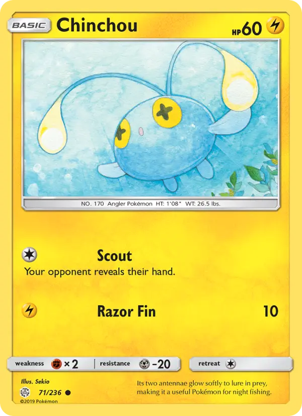 Chinchou, Pokémon card