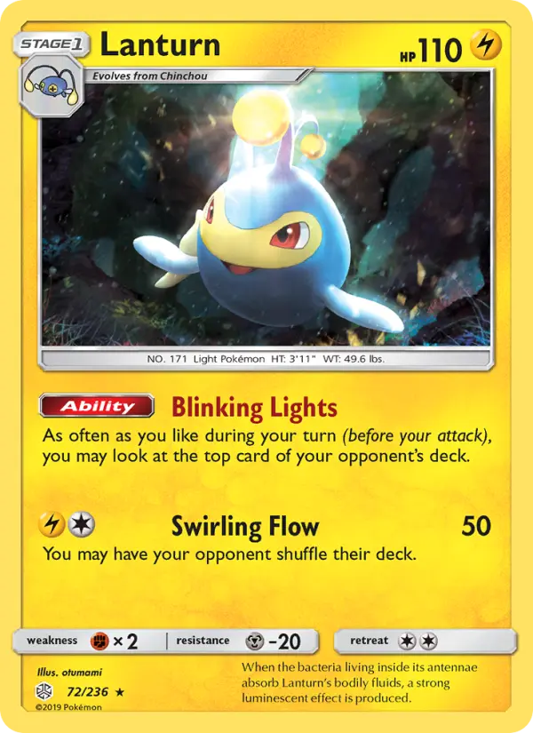 Lanturn, Pokémon card