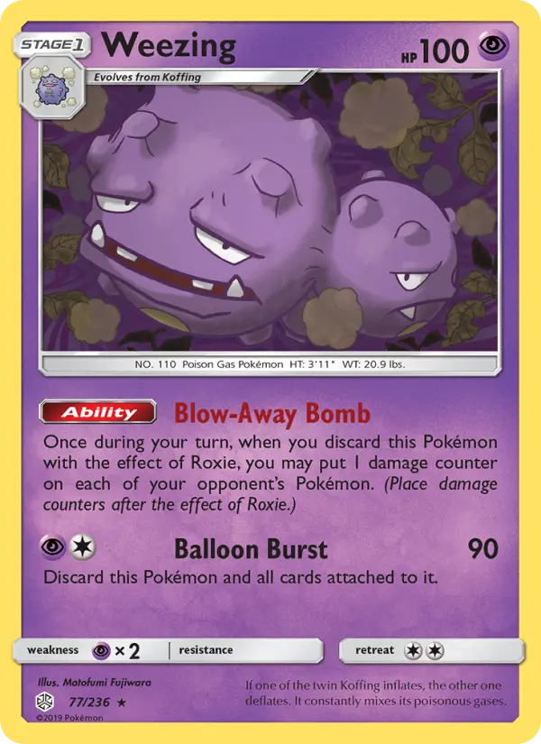 Weezing, Pokémon card