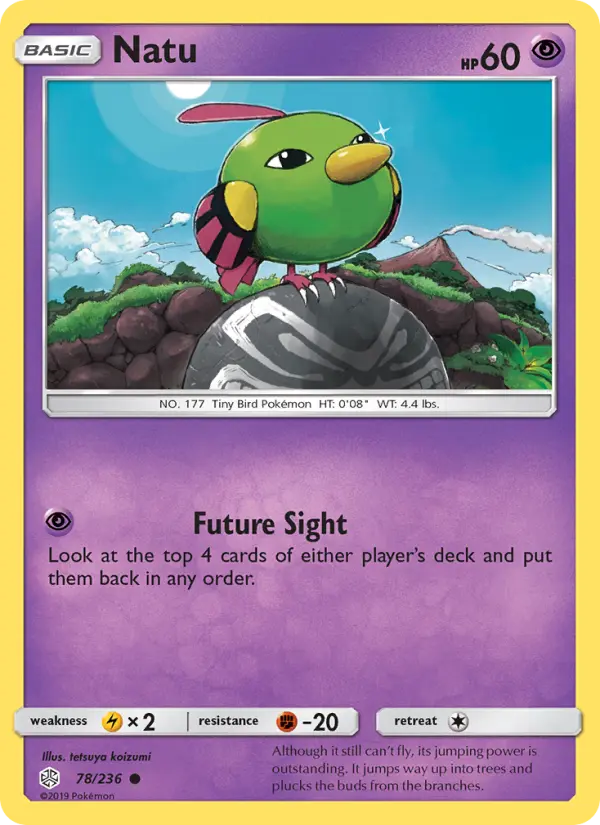 Natu, Pokémon card