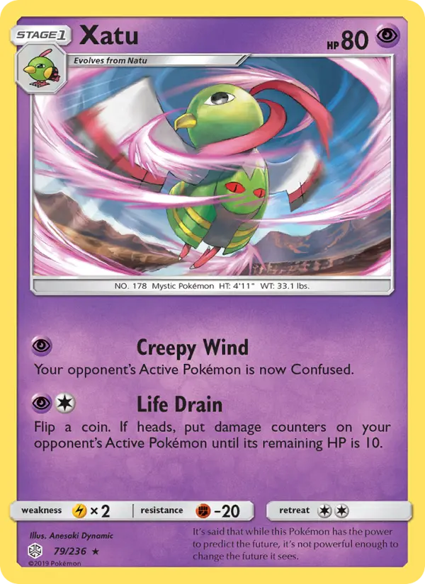 Xatu, Pokémon card
