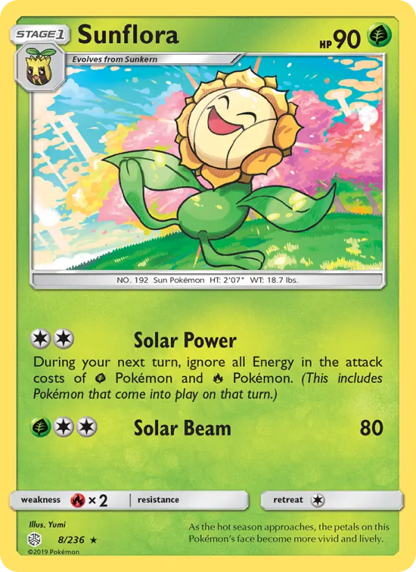 Sunflora, Pokémon card