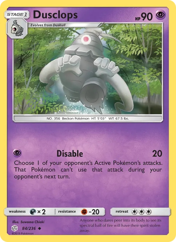 Dusclops, Pokémon card