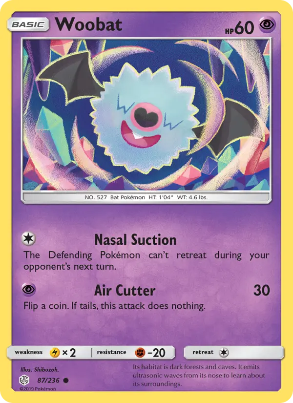 Woobat, Pokémon card