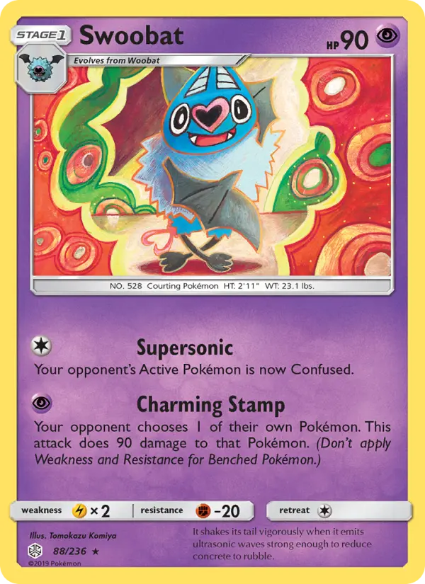 Swoobat, Pokémon card