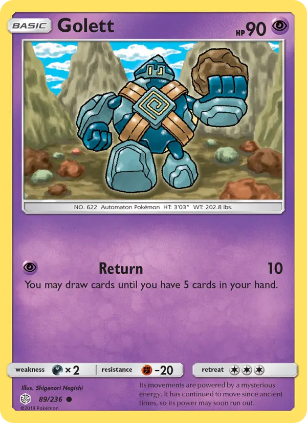 Golett, Pokémon card