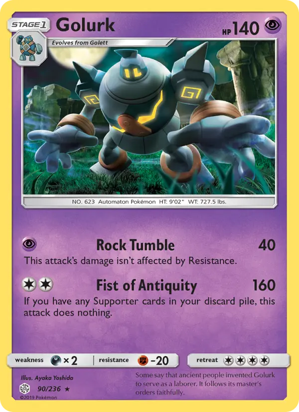 Golurk, Pokémon card