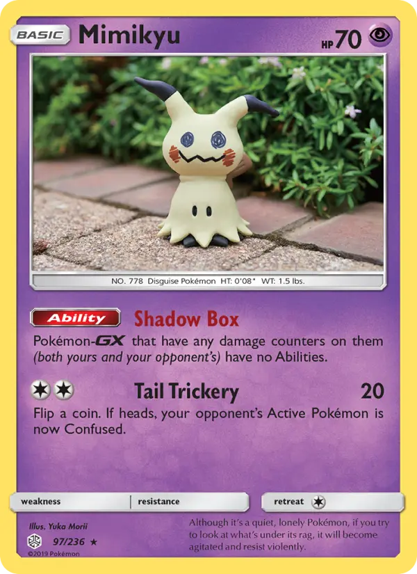 Mimikyu, Pokémon card
