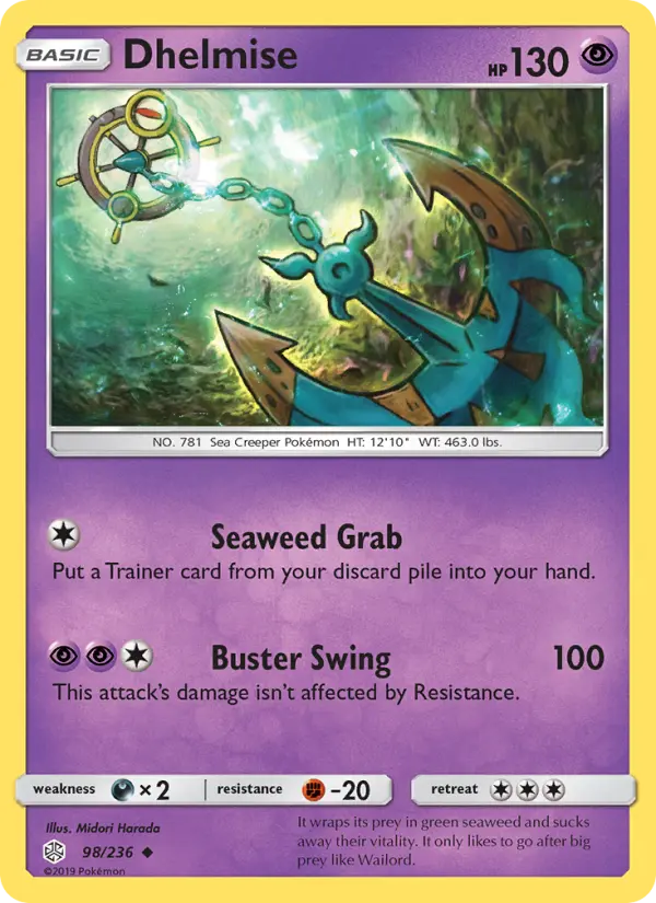 Dhelmise, Pokémon card