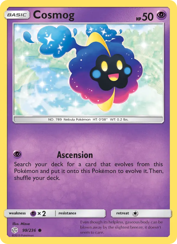 Cosmog, Pokémon card