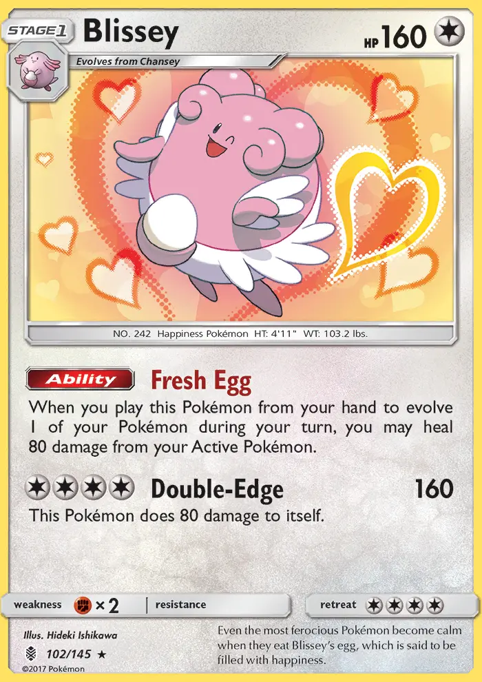 Blissey, Pokémon card